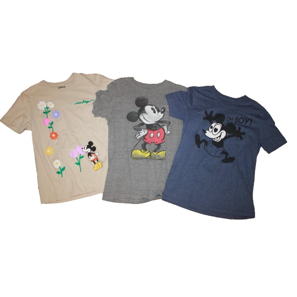 Disney Women's Size Small Shirts Lot Of 3 Mickey Mouse Mickey & Minnie